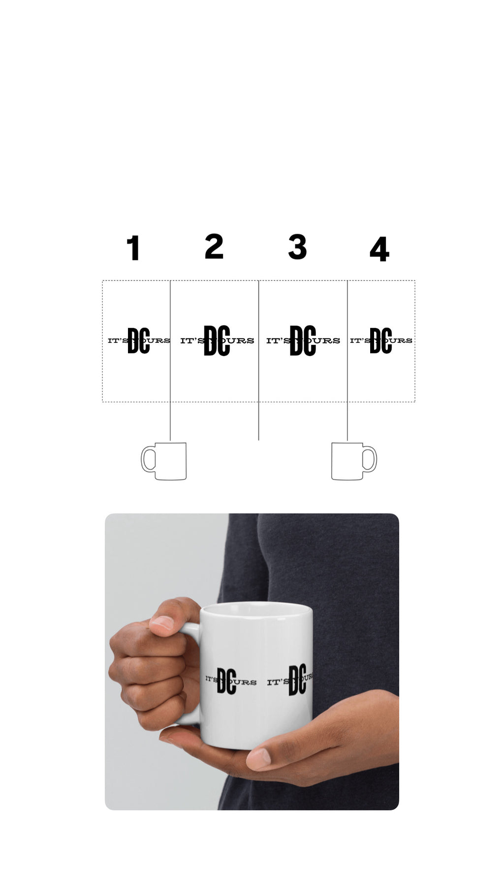 Weiße, glänzende Tasse