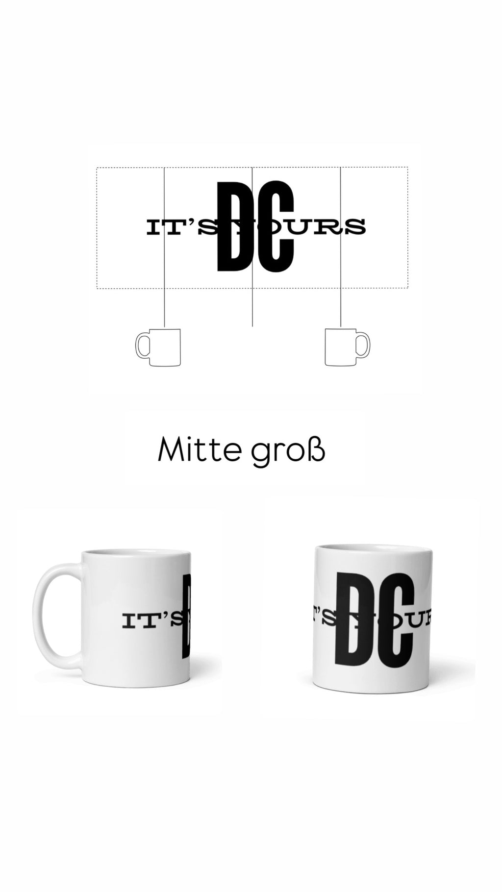 Weiße, glänzende Tasse